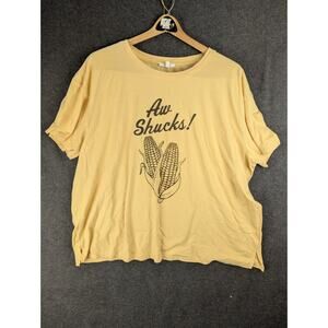 awww Shucks Corn Midwest Funny Unisex t-shirt 1X Fair Country Fun